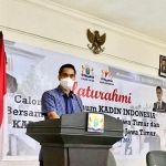 Acara Silaturahmi Calon Ketua Umum Kadin Indonesia Bersama Pengurus Kadin Jatim dan Kadin Kabupaten/Kota Seluruh Jatim, di Graha Kadin Jatim, Surabaya, Kamis (4/3/2021). (foto: ist)