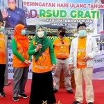 Dirut RSUD Grati Kabupaten Pasuruan drg Dyah Retno Lestari saat memberikan sambutan.