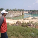 Lahan eks tambang galian C di Desa Wadeng Kecamatan Sidayu yang menewaskan Rama (11).