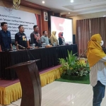 Suasana rapat koordinasi yang digelar KPU Kabupaten Mojokerto.