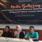 Acara media gathering yang digelar KPU Jombang.