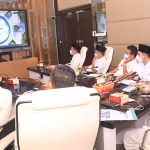 Pertemuan virtual antara Pemkot Pasuruan dengan Tim Bappenas RI membahas rencana revitalisasi Alun-Alun Kota Pasuruan, Jumat 5 Mei 2021.