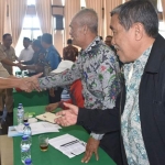 Wabup Pungkasiadi ketika hadir dalam pembukaan pelatihan peningkatan kapasitas BPD tahun 2019 di Hotel Padepokan Cahaya Putra Kecamatan Trawas.