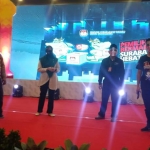 Geladi bersih launching virtual Pilwali Surabaya 2020 di Dyandra Convention Hall.
