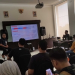 Y. Rihal dari Departemen Koperasi dan Pemeliharaan Tol Jomo dalam media gathering di Kantor MHI Jombang, Jumat (22/12/2023).