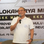 Kepala SKK Migas Jabanusa, Nur Wahidi pada kegiatan lokakarya Media Periode III SKK Migas Jabanusa-KKKS, Selasa (19/11/2019).