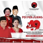 Mardani Maming dengan background PDIP dan keluarga Bung Karno. foto: instagram