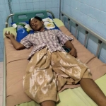 Misbahun Munir (32) saat dirawat di RSUD dr. Saleh Kota Probolinggo.