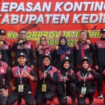 Kontingen Kabupaten Kediri yang berangkat ke Porprov Jatim 2023. Foto: Ist
