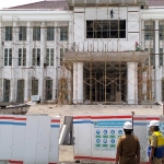 Pembangunan Kantor Bupati Pasuruan baru mencapai 80 persen jelang tutup tahun anggaran 2022.