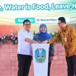 Gubernur Khofifah ketika menghadiri Hari Pangan Sedunia ke-43 Provinsi Jatim yang digelar di Jatim Expo Convention and Exhibition, Surabaya.