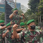 Suasana saat pelepasan Brigjen TNI Herman Hidayat Eko Admojo.