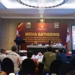 Suasana media gathering yang digelar KPU Jatim.