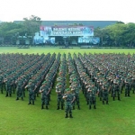 Giat Apel Komandan Satuan TNI AD di Magelang, Jawa Tengah.