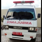 Kondisi mobil ambulans RSUD dr Iskak Tulungagung usai terlibat kecelakaan.