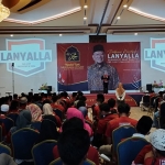 Suasana deklarasi dari Arek Lancor Pamekasan yang mendukung La Nyalla Mahmud Mattalitti untuk menjadi Presiden RI pada 2024.