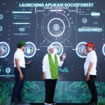 Gubernur Khofifah saat peluncuran platform Socio Forest.