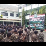Ribuan anggota Banom NU Kabupaten Tuban menggelar Apel Siaga Pilkada Damai, Rabu (02/12/20).