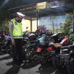 Puluhan sepeda motor hasil razia balap liar oleh Satlantas Polres Blitar Kota.