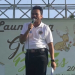 Wabup Gresik Moh. Qosim ketika memberikan sambutan dalam launching program Gresik bebas sampah 2020. foto: SYUHUD/ BANGSAONLINE