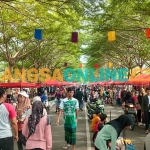 Suasana Pasar Tugu di Kawasan SLG, Kabupaten Kediri, pada hari Minggu. Foto: MUJI HARJITA/BANGSAONLINE 