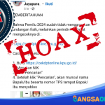 Viral hoaks yang menyebut KPU tak mengeluarkan undangan fisik untuk mencobloks ke TPS
