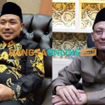 Kolase potret antara Ketua DPRD Gresik, Much Abdul Qodir, dan wakilnya, Ahmad Nurhamim. Foto: SYUHUD/BANGSAONLINE
