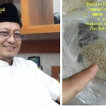 Kolase foto Wakil Ketua DPRD Gresik, Ahmad Nurhamim, dan beras BPNT yang diunggah netizen.
