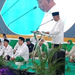 Ketua PCNU Bangil, Shobri Sutroyono, saat memberi sambutan.