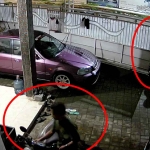 Tangkapan layar rekaman CCTV aksi pencurian yang terjadi di sebuah rumah milik Lia Hilyatul Muslifah (30) warga Damarsi, Buduran, Sidoarjo.