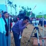 Rukyatul Hilal penentuan 1 Syawal 1440 Hijriah di Bukit Banjarsari, Wonotirto, Senin (3/6/2019).