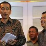 Presiden Joko Widodo dan  wakil presidenJusuf Kalla. foto: kompas