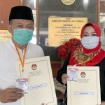 Paslon Sugiri Sancoko-Lisdyarita usai mengikuti tes psikologi di RSAL Surabaya.