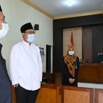 Wali Kota Pasuruan Saifullah Yusuf (Gus Ipul) melakukan kunjungan kerja ke Pengadilan Agama (PA) Pasuruan, Rabu (21/4/2021). (foto: ARDIANZAH/ BANGSAONLINE)