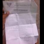 Surat keterangan izin yang kadaluarsa. (foto: arif/BANGSAONLINE)