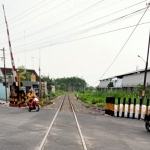 Salah satu jalur kereta api yang akan diperbaiki di Kota Blitar.