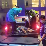Korban laka saat dievakuasi ke RSUD Gambiran, Kota Kediri. Foto: Ist.