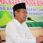 Sekretaris Daerah Kota Pasuruan Drs. H. Bahrul Ulum saat memberikan sambutan.
