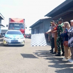 Pelepasan distribusi logistik Pemilu 2024 di Kota Pasuruan.