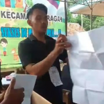Tangkapan layar saat salah satu KPPS di Desa Karang Leman membacakan hasil suara pencoblosan pada tanggal 14 Februari 2024.