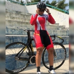 Atlet balap sepeda dari Kabupaten Blitar, Wiji Lestari.