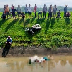 Seorang petani yang terjun ke Sungai Lodagung, Kabupaten Blitar, dan tewas tenggelam.