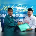 Salah satu bakal calon Wali Kota Blitar Heru Sunaryanta saat mendaftar ke PKB.