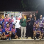 Turnamen bola voli di Desa Kedungrejo, Kecamatan Waru, Sidoarjo.