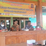 Sosialisasi Penanggulangan Bencana Berbasis Masyarakat di Desa Kadungrejo, Kecamatan Baureno, Kamis (28/7/22).
