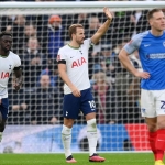 Harry Kane cetak gol tunggal ke gawang Portsmouth pada putaran ketiga Piala FA 2022-2023