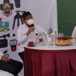 Bupati Sumenep, Achmad Fauzi, saat silaturahmi bersama awak media.