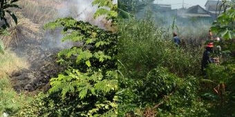 Masuk Musim Kemarau, Dua Lahan Kosong di Sidoarjo Terbakar