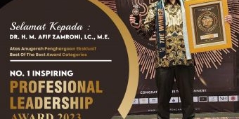 Gus Afif Raih Penghargaan No 1 Inspiring Professional Leadership Award 2023