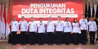 9 Duta Integritas di Kanwil Kemenkumham Jatim Diharapkan Jadi Role Model Cegah Korupsi